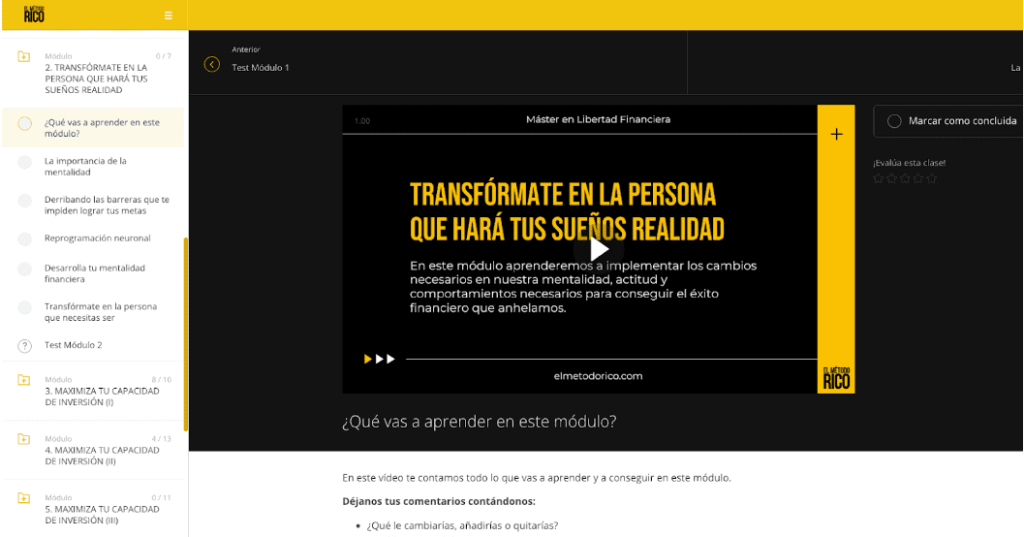Máster en libertad financiera de El Método Rico
